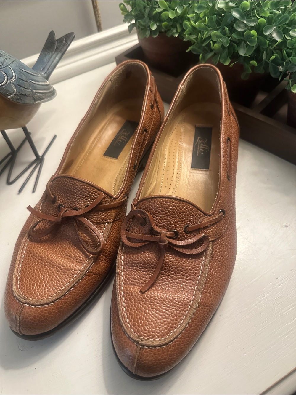 Zelli Hand Crafted Textured Calf Leather Loafers 9.5M gorgeous